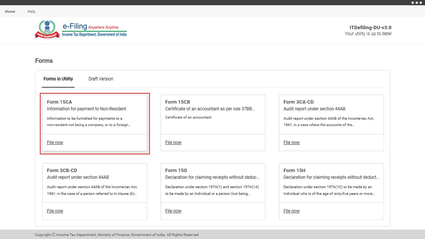 income tax form utility Offline Utility for Statutory Forms User Manual  Income Tax