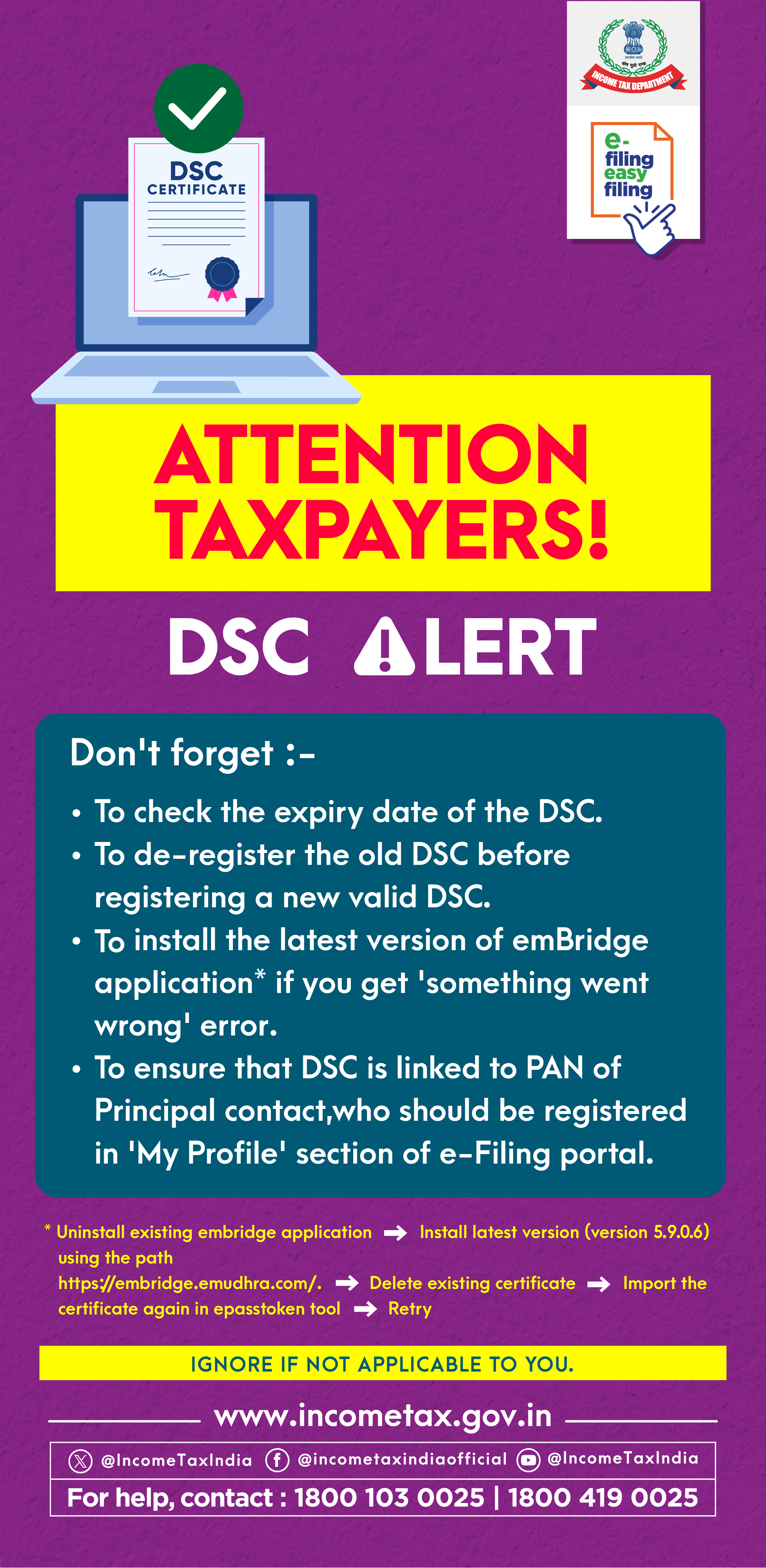 DSCs registered on portal