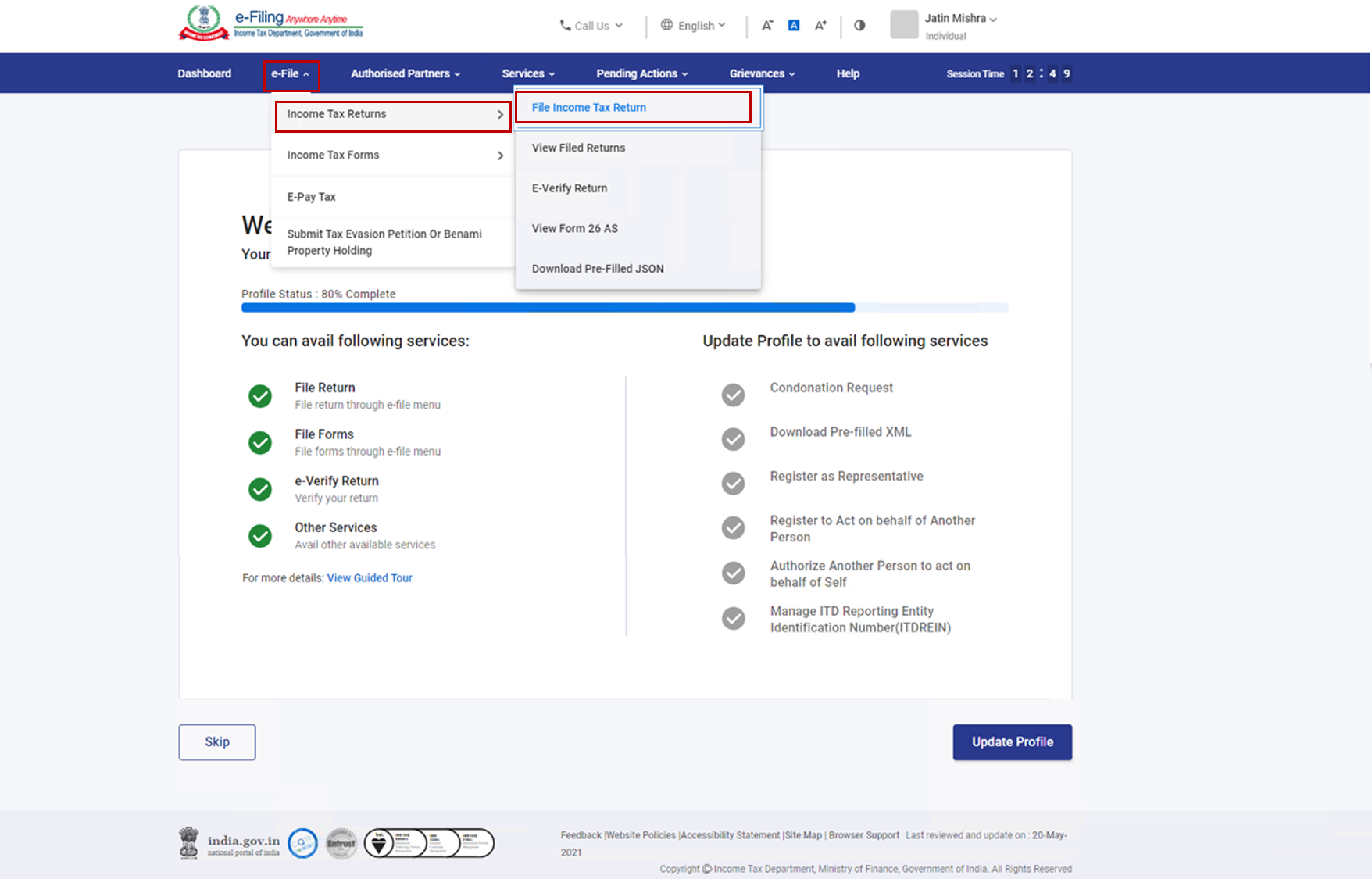 How to file Income Tax Return 2021-22 in the New Income Tax Portal?