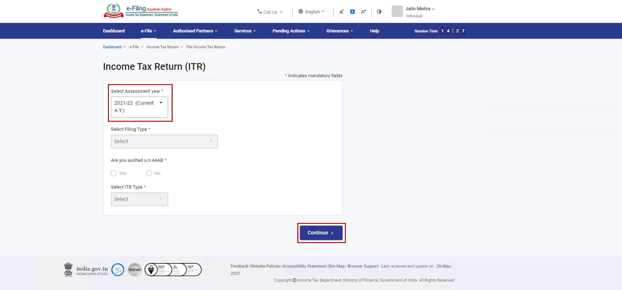 How to file Income Tax Return 2021-22 in the New Income Tax Portal?