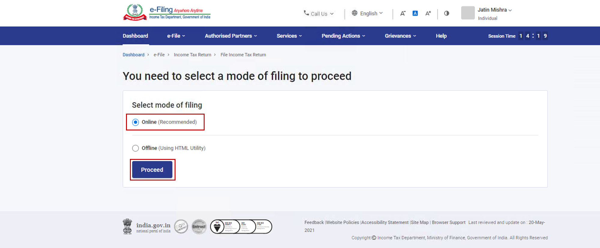 How to file Income Tax Return 2021-22 in the New Income Tax Portal?