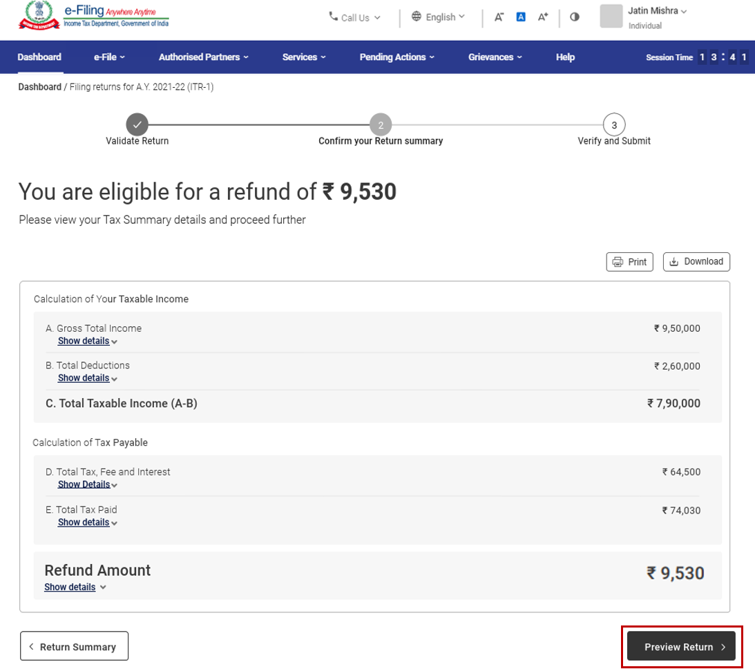 How to file Income Tax Return 2021-22 in the New Income Tax Portal?