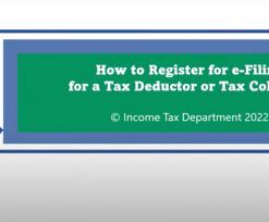 Watch this video to know how to register on e-Filing Portal for a Tax Collector/Tax Deductor