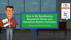 How to file Rectification Request for Status and Exemption Section Correction