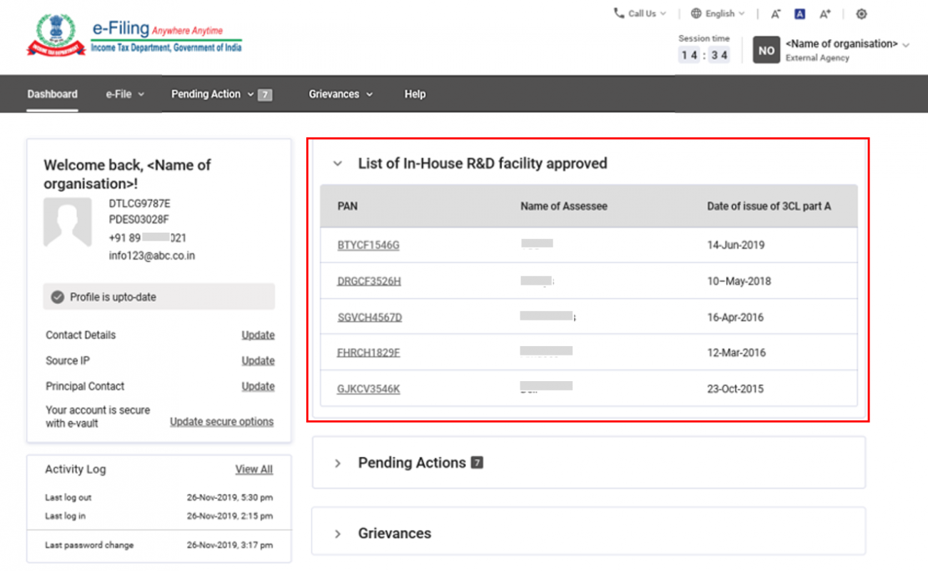 Dashboard and Worklist (DSIR) User Manual Income Tax Department