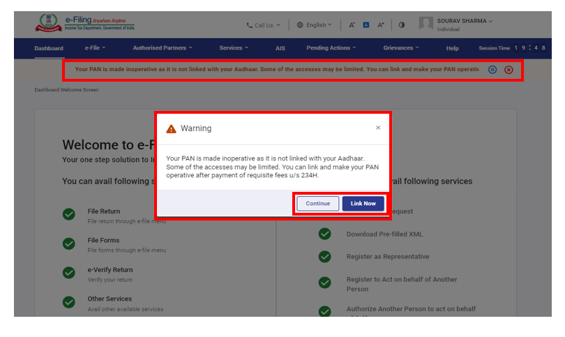 My CA User Manual | Income Tax Department