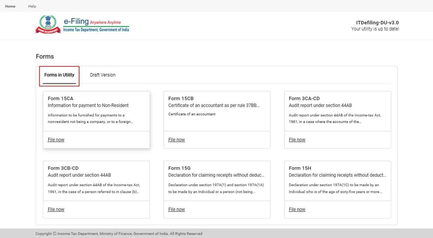 Offline Utility for Statutory Forms User Manual | Income Tax Department