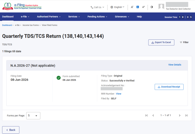 Form 144 User Manual | Income Tax Department