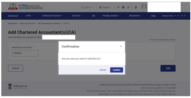 My Chartered Accountant(CA) User Manual | Income Tax Department