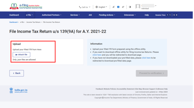 Filing of ITR after Condonation of Delay - User Manual | Income Tax ...