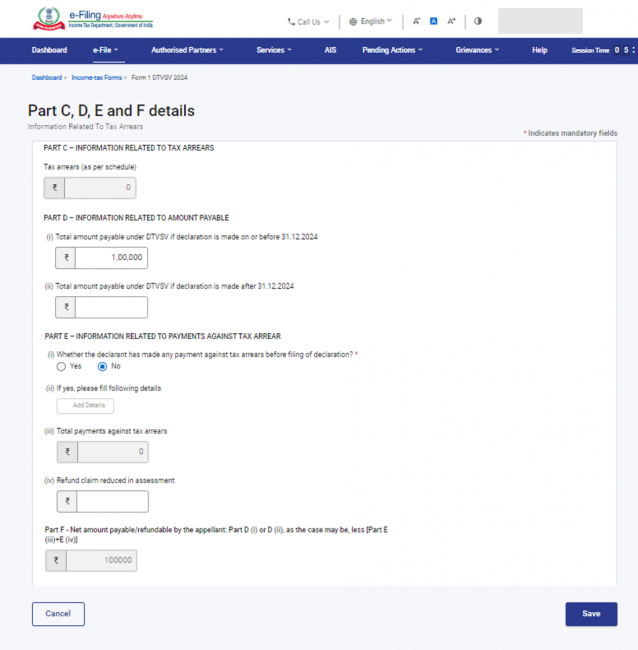 form-1-dtvsv-user-manual-income-tax-department