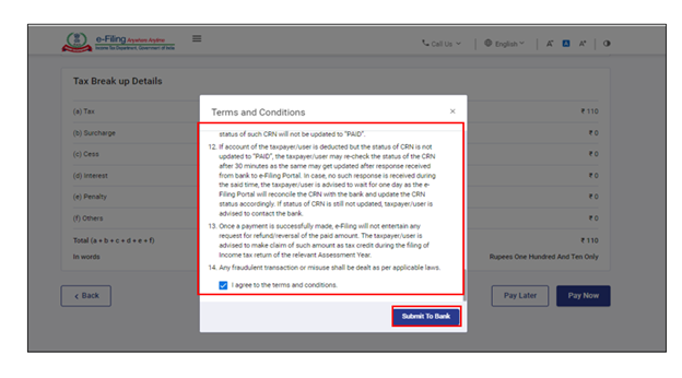 Tax payment through Net-banking User Manual | Income Tax Department